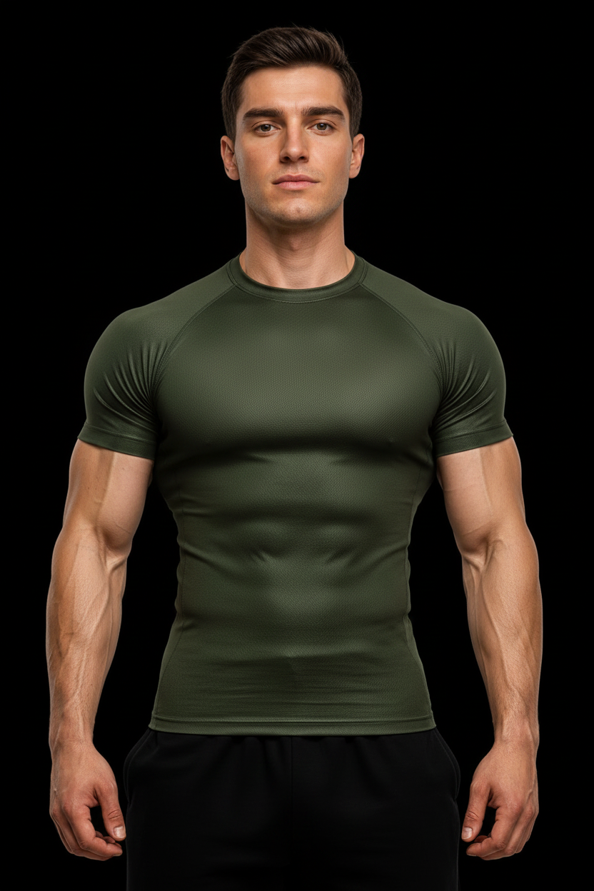 Basic compression T-shirt short sleeve