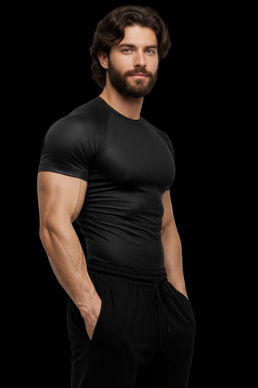 Basic compression T-shirt short sleeve