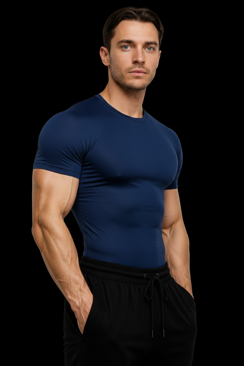 Basic compression T-shirt short sleeve