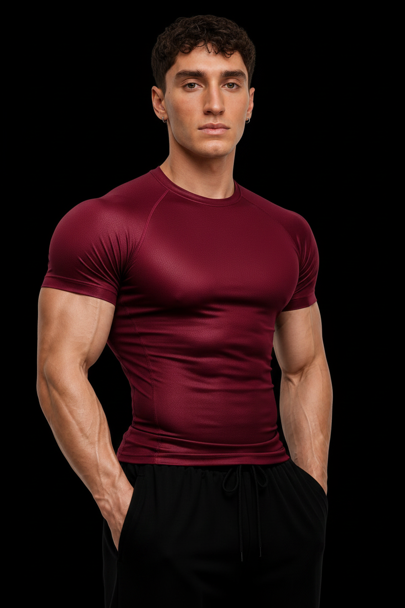 Basic compression T-shirt short sleeve